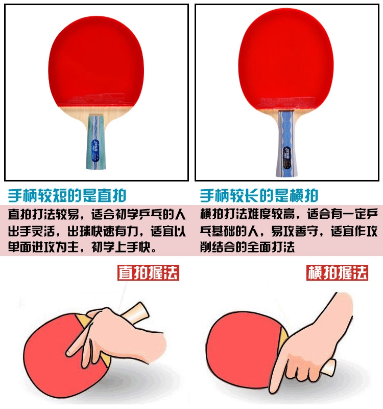 【京东】 dhs/红双喜 乒乓球拍 横拍双面反胶弧圈结合